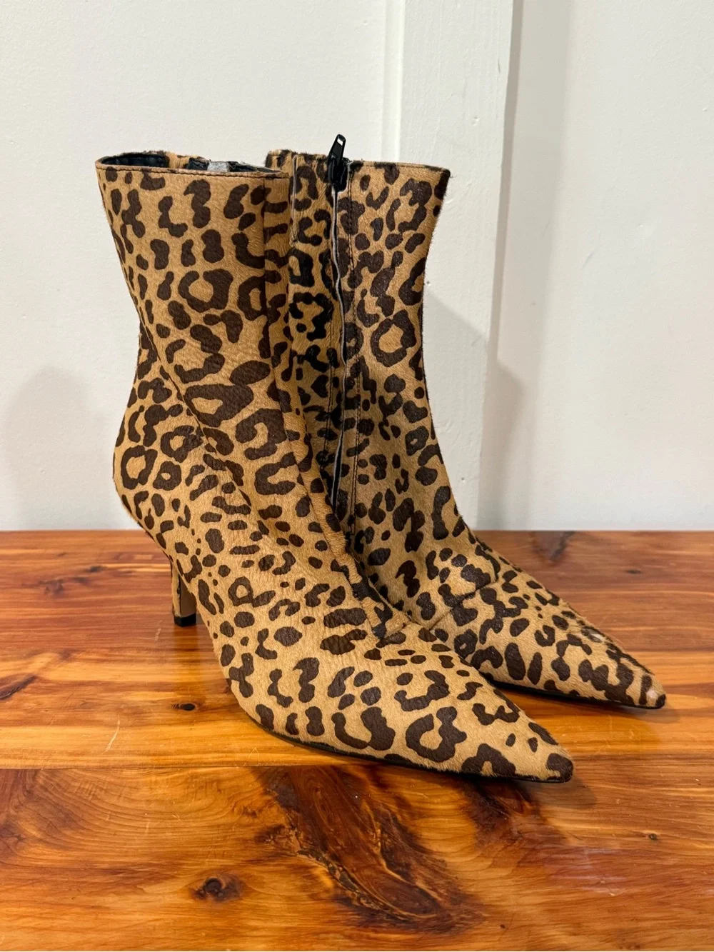 NWOT Steve Madden Alston Calf Hair Leopard Booties